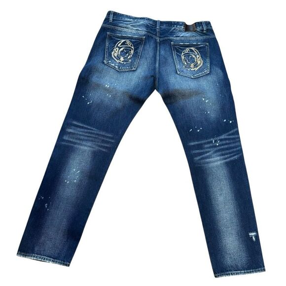 Billionaire Boys Club Blue Relaxed MIND JEAN Jeans Subtle Fading Smart Fit - Picture 7 of 11